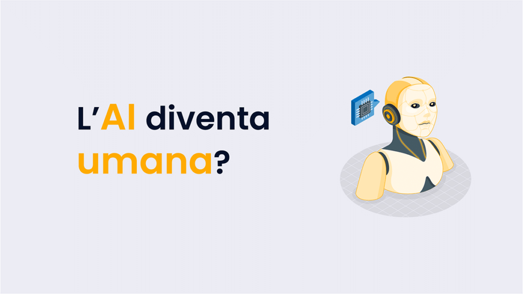 scritta AI diventa umana con deep learning automa chat scheda