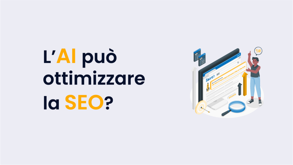 persona che cerca su schermo scritte AI SEO