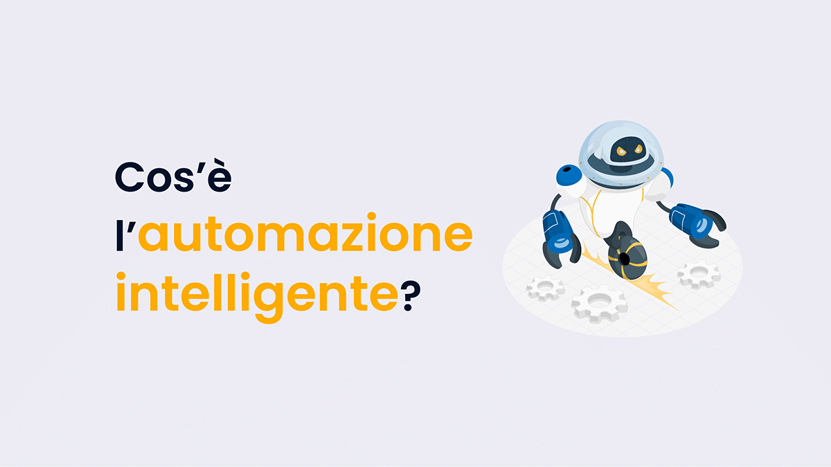 robot ingranaggi scritta automazione intelligente AI