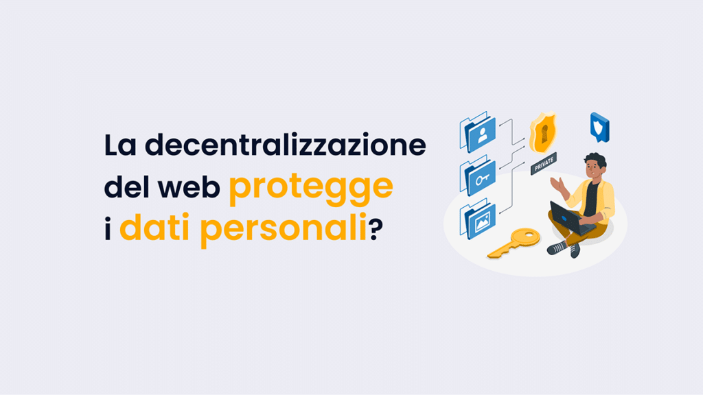 scritta dati personali privacy e sicurezza uomo con laptop accede a cartelle protette